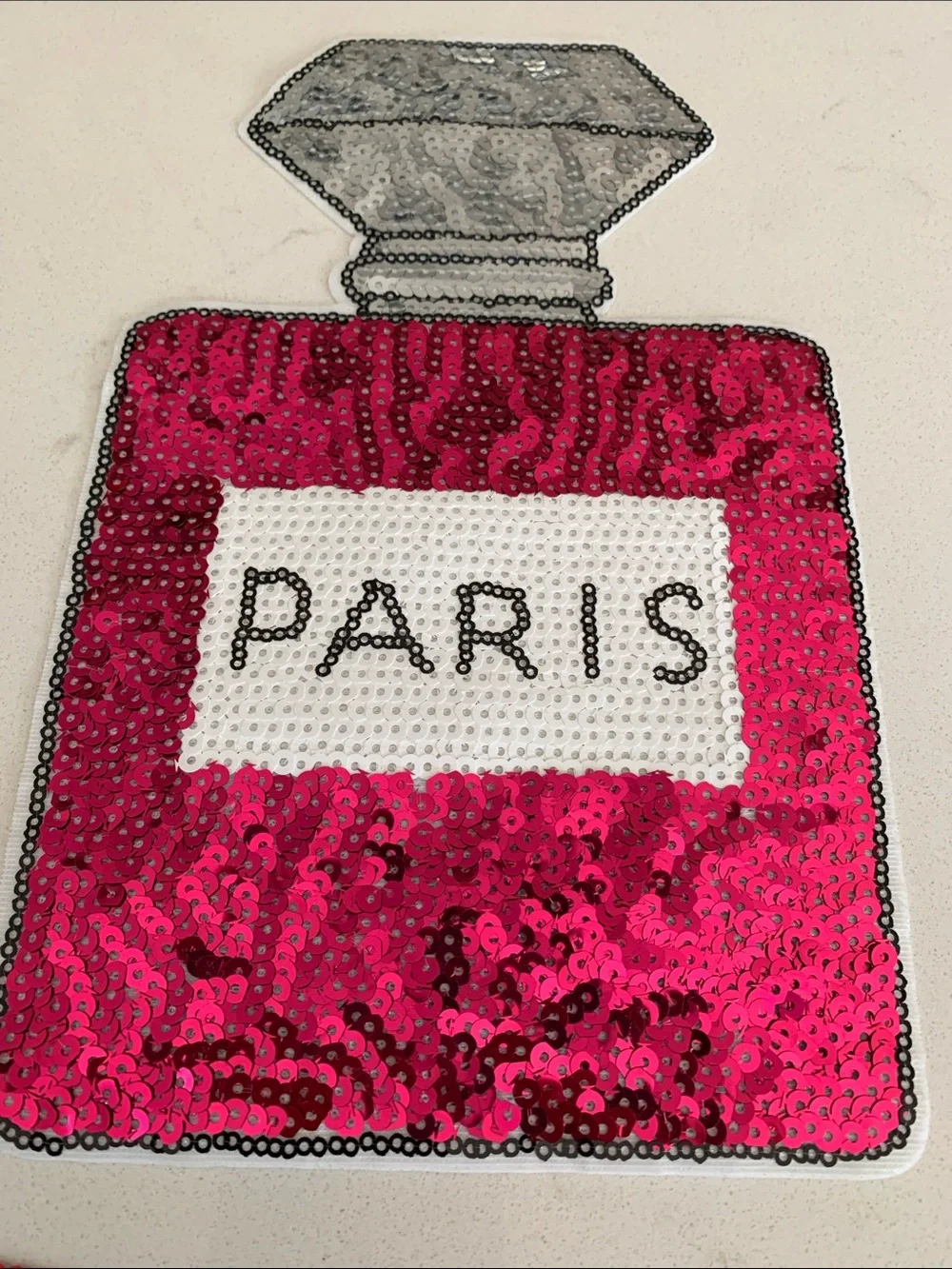 Fashion patch appliqué set (3) 7x9 stitch on not iron on sequins new